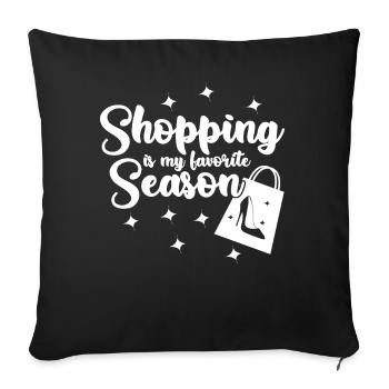 Shopping shoes buy high heels - Sofa pillowcase 17,3'' x 17,3'' (45 x 45 cm) - black - Front