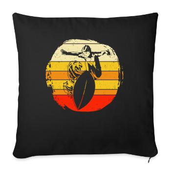 Skimboard Surfing Skimborden Skimbording Cadeau - Housse de coussin décorative 45 x 45 cm - noir - Devant