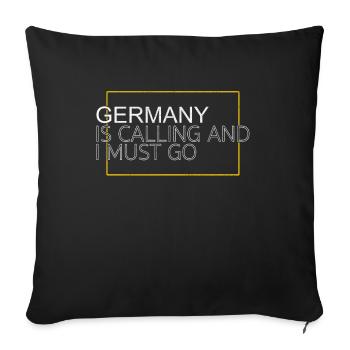 Germany Quote - Sofa pillowcase 17,3'' x 17,3'' (45 x 45 cm) - black - Front