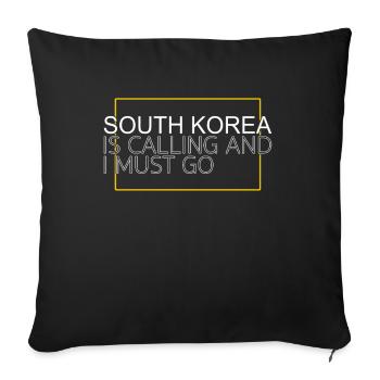 South Korea - Sofakissenbezug 45 x 45 cm - Schwarz - Vorne