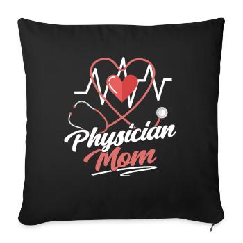Médecin Mère Profession Docteur Médecine médicale - Housse de coussin décorative 45 x 45 cm - noir - Devant