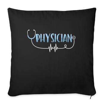 Médecin Profession Docteur Médecine médicale - Housse de coussin décorative 45 x 45 cm - noir - Devant