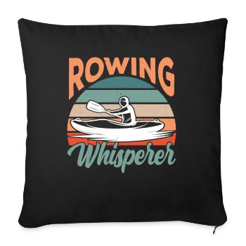 Rows Whisperers Rowing Rowers - Sofa pillowcase 17,3'' x 17,3'' (45 x 45 cm) - black - Front