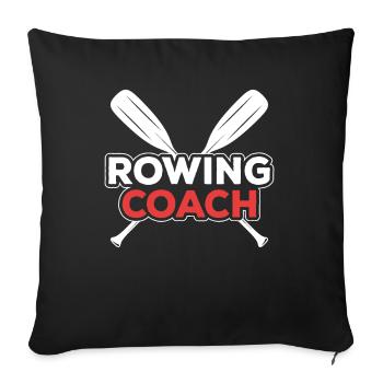 Rowing Coach Rowing Rowing Rowing Boat Rowers - Sofa pillowcase 17,3'' x 17,3'' (45 x 45 cm) - black - Front