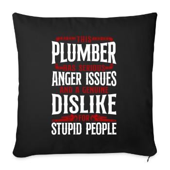 Plumbing Plumber Vintage This - Sofa pillowcase 17,3'' x 17,3'' (45 x 45 cm) - black - Front