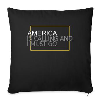 Amérique Dicton - Housse de coussin décorative 45 x 45 cm - noir - Devant