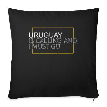 Uruguay Saying - Sofa pillowcase 17,3'' x 17,3'' (45 x 45 cm) - black - Front