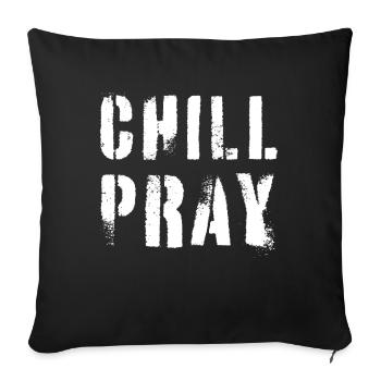 Jesus God Faith Christ Religion Worship - Sofa pillowcase 17,3'' x 17,3'' (45 x 45 cm) - black - Front