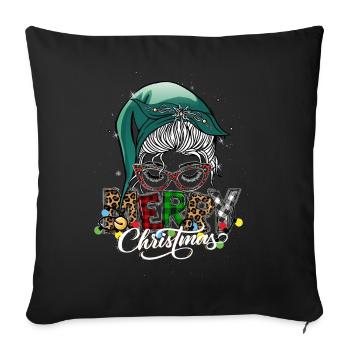 Merry Christmas Christmas Elf Outfit - Sofa pillowcase 17,3'' x 17,3'' (45 x 45 cm) - black - Front