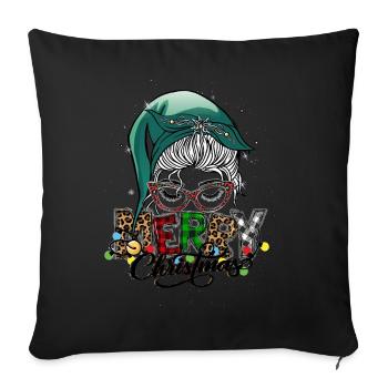 Merry Christmas Christmas Elf Outfit - Sofa pillowcase 17,3'' x 17,3'' (45 x 45 cm) - black - Front