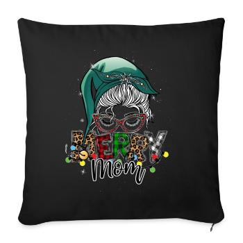Merry Christmas Christmas Elf Outfit - Sofa pillowcase 17,3'' x 17,3'' (45 x 45 cm) - black - Front
