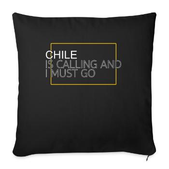Chile Quote - Sofa pillowcase 17,3'' x 17,3'' (45 x 45 cm) - black - Front