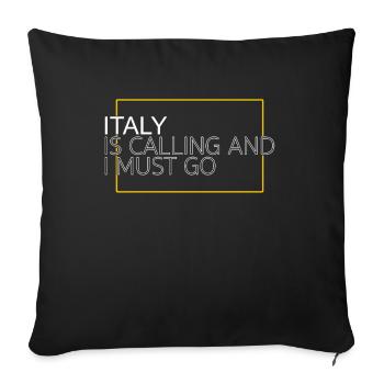Italien Spruch - Sofakissenbezug 45 x 45 cm - Schwarz - Vorne