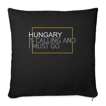 Hongrie Dicton - Housse de coussin décorative 45 x 45 cm - noir - Devant