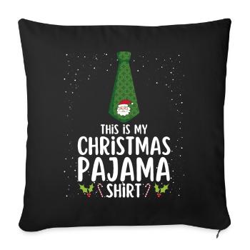 Christmas Pajamas Pajamas Sleepshirt - Sofa pillowcase 17,3'' x 17,3'' (45 x 45 cm) - black - Front