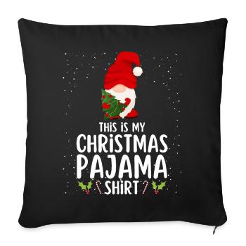 Pyjama de Noël Pyjama Chemise de nuit - Housse de coussin décorative 45 x 45 cm - noir - Devant
