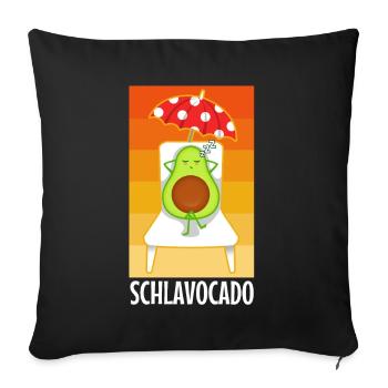 Schlavocado - Housse de coussin décorative 45 x 45 cm - noir - Devant