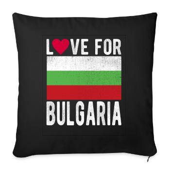 Bulgarie Souvenir - Housse de coussin décorative 45 x 45 cm - noir - Devant