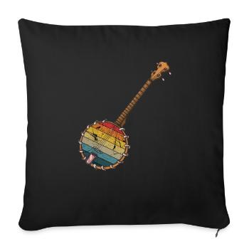 Banjo Shirts For Men Bluegrass Appalachia Folk - Sofa pillowcase 17,3'' x 17,3'' (45 x 45 cm) - black - Front