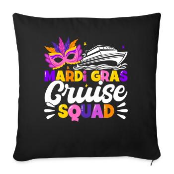 Mardi Gras Cruise Squad - Sofakissenbezug 45 x 45 cm - Schwarz - Vorne