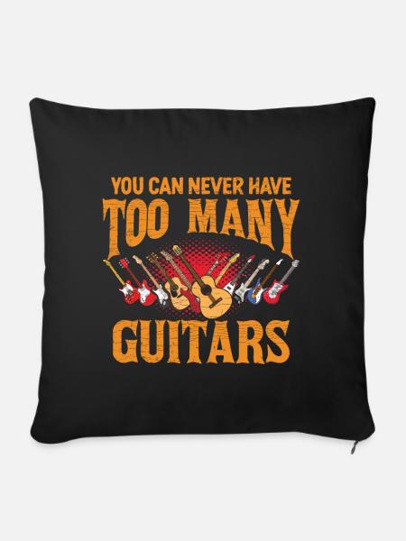 Gitarre Gitarrenspieler Geschenkidee - Sofakissenbezug 45 x 45 cm - Schwarz