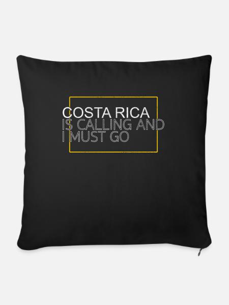 costa rica saying - Sofakissenbezug 45 x 45 cm - Schwarz
