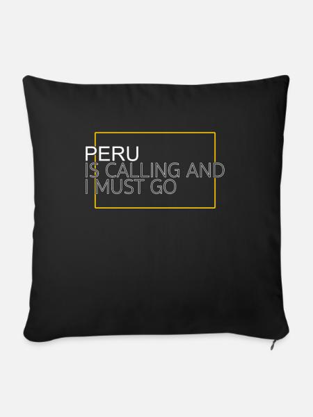Peru Spruch - Sofakissenbezug 45 x 45 cm - Schwarz