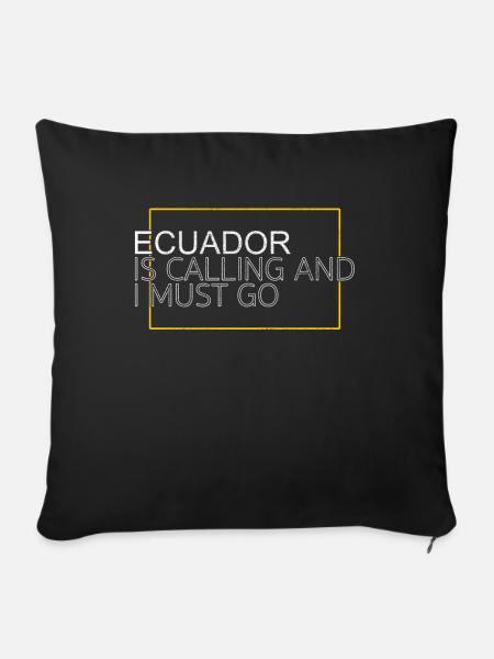Ecuador Spruch - Sofakissenbezug 45 x 45 cm - Schwarz