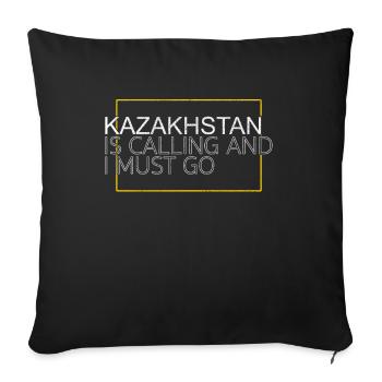 Kasachstan Spruch - Sofakissenbezug 45 x 45 cm - Schwarz - Vorne