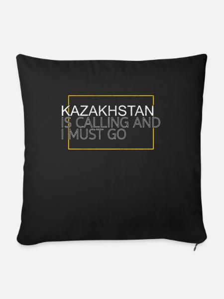 Kasachstan Spruch - Sofakissenbezug 45 x 45 cm - Schwarz
