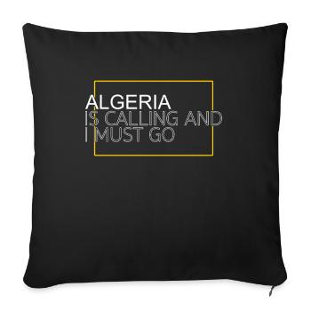 Algerien Spruch - Sofakissenbezug 45 x 45 cm - Schwarz - Vorne