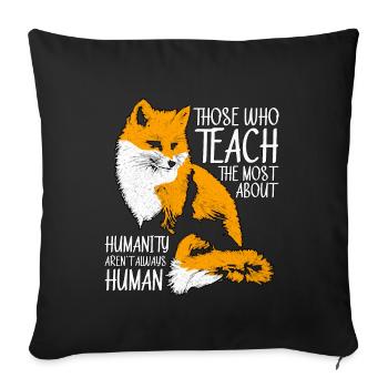 Bien-être animal Ceux qui enseignent Adoptez un travailleur animalier - Housse de coussin décorative 45 x 45 cm - noir - Devant