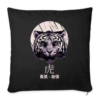 Chinese New Year Of The Tiger Japanese Aesthetic Z - Sofa pillowcase 17,3'' x 17,3'' (45 x 45 cm) - black - Front