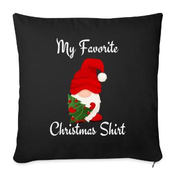 Ma chemise de Noël préférée - Housse de coussin décorative 45 x 45 cm - noir - Devant