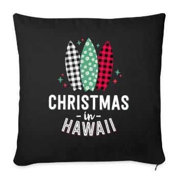 Christmas In Hawaii Family Vacation Tropical - Sofa pillowcase 17,3'' x 17,3'' (45 x 45 cm) - black - Front