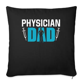 Docteur Père Médecine Docteur Profession médicale - Housse de coussin décorative 45 x 45 cm - noir - Devant