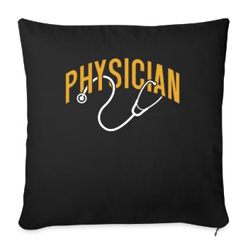 Médecin Profession Docteur Médecine médicale - Housse de coussin décorative 45 x 45 cm - noir - Devant