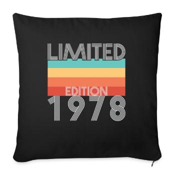 Limited Edition Retro 1978 - Sofakissenbezug 45 x 45 cm - Schwarz - Vorne