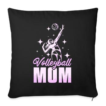 Mothers day Mommy Volleyball Mom - Sofa pillowcase 17,3'' x 17,3'' (45 x 45 cm) - black - Front