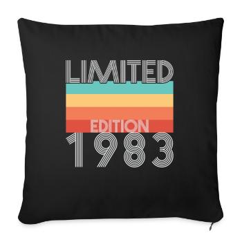 Limited Edition Retro 1983 - Sofakissenbezug 45 x 45 cm - Schwarz - Vorne