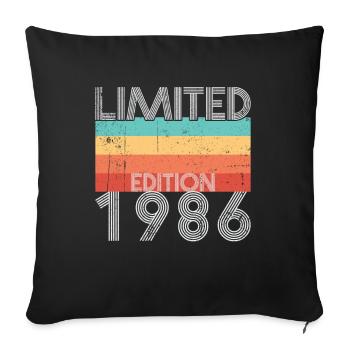 Limited Edition Retro 1986 - Sofakissenbezug 45 x 45 cm - Schwarz - Vorne