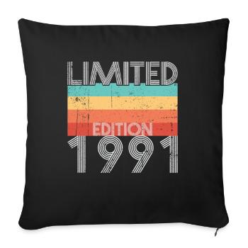 Limited Edition Retro 1991 - Sofakissenbezug 45 x 45 cm - Schwarz - Vorne