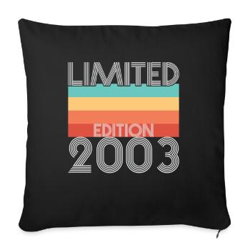 Limited Edition Retro 2003 - Sofakissenbezug 45 x 45 cm - Schwarz - Vorne
