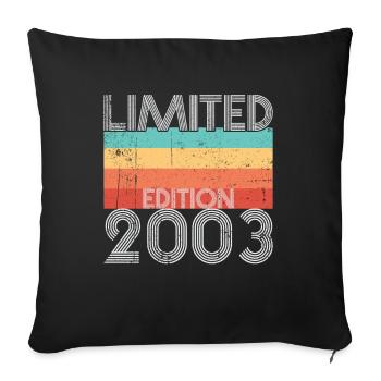 Limited Edition Retro 2003 - Sofakissenbezug 45 x 45 cm - Schwarz - Vorne