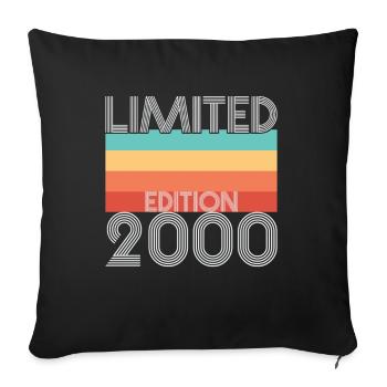 Limited Edition Retro 2000 - Sofakissenbezug 45 x 45 cm - Schwarz - Vorne