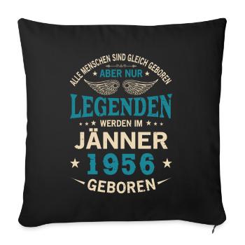 Alle Menschen Sind Gleich Geboren Jänner 1956 - Sofakissenbezug 45 x 45 cm - Schwarz - Vorne