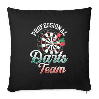 Professional Darts Team Darts Club - Sofa pillowcase 17,3'' x 17,3'' (45 x 45 cm) - black - Front