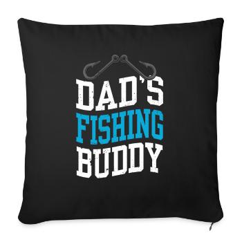 Le compagnon de pêche de papa Pêche Pêche Ami pêcheur - Housse de coussin décorative 45 x 45 cm - noir - Devant