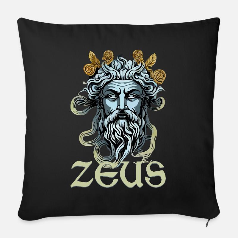 Greek God Zeus Greece Ancient Mythology - Sofakissenbezug 45 x 45 cm - Schwarz