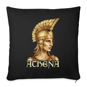 Greek Mythology Goddess Athena Ancient Greece - Sofa pillowcase 17,3'' x 17,3'' (45 x 45 cm) - black - Front